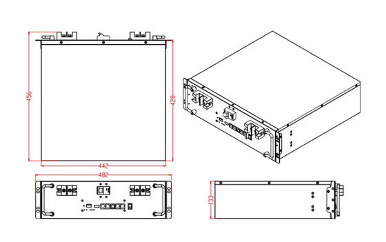 OEM 48V 100AH batteria al litio ferro rack batteria di stoccaggio dell'energia incorporata